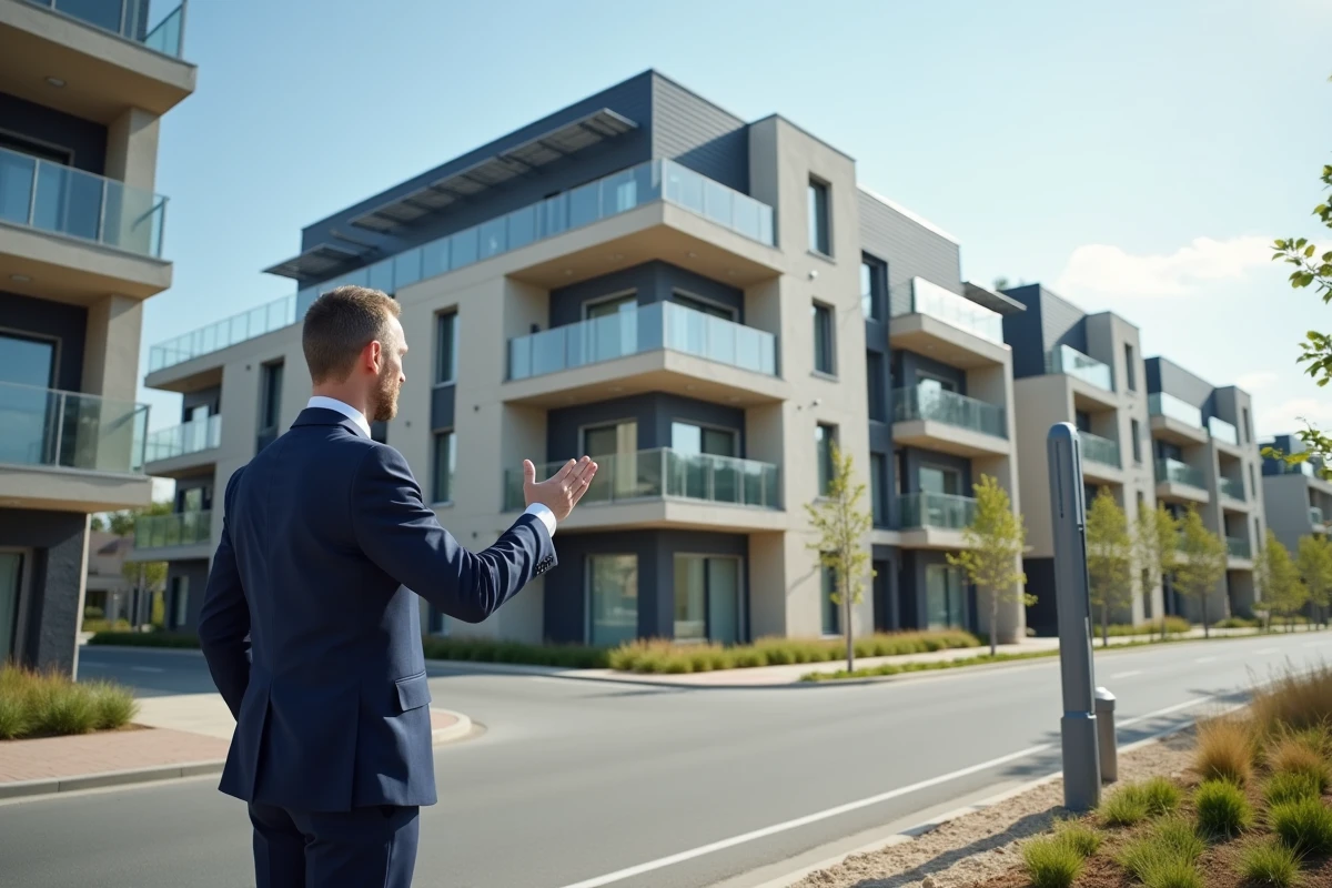 Agent immobilier présentant un programme neuf à Bagneux symbolisant les opportunités d'investissement immobilier